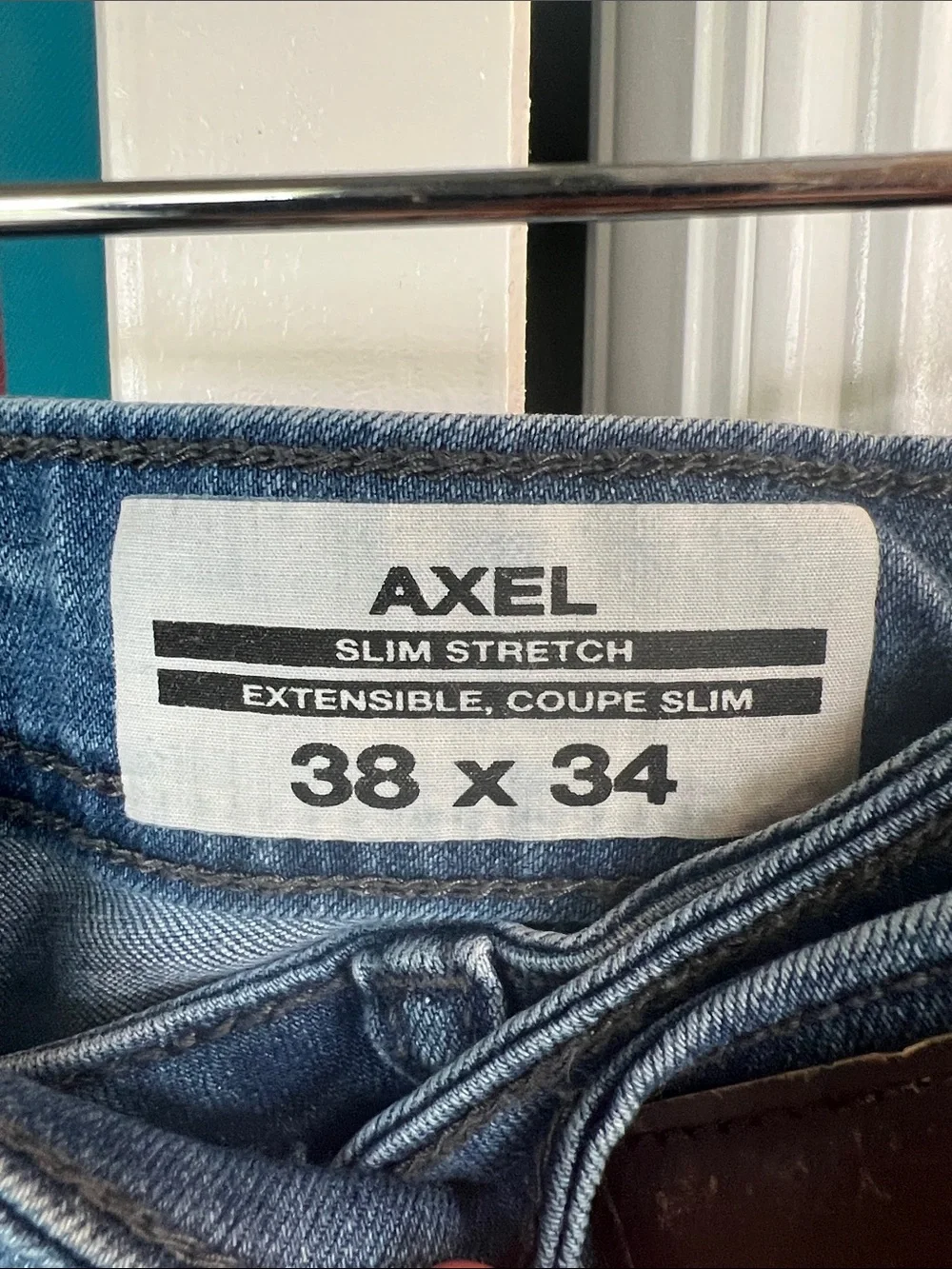 Buffalo David Bitton Men's Slim Straight Jeans in Teal Blue